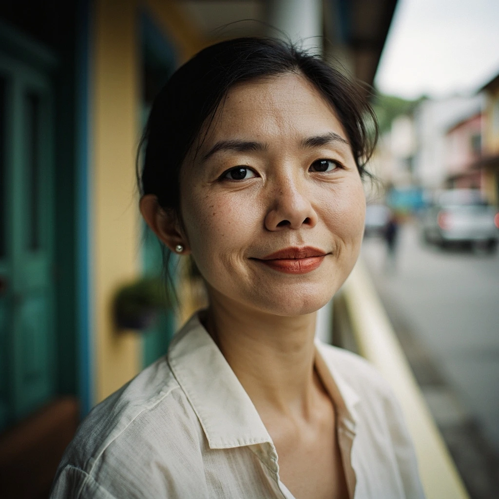 Lim Kah Wei, founder, photographed on a George Town veranda